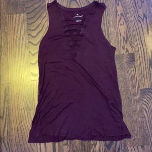 Maroon American Eagle Tank top
